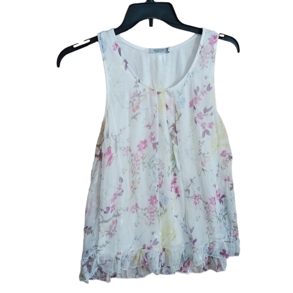 Tendenze Silk Yellow Floral Print Tank - Picture 10 of 11